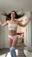 Adorable Tiny Girl Kisses You At The End