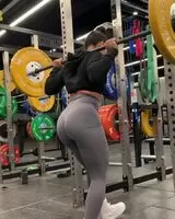 Working on her gains.