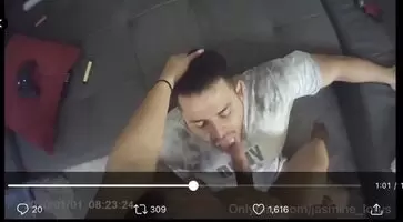 Jasmine Lotus makes him suck it