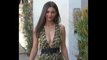 I can't stop jerking my hard, throbbing cock because of Victoria Justice and her gorgeous face and firm, big looking boobs in this incredible sexy dress!