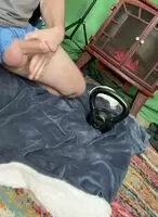 Jizzing all over next to an “fireplace”