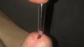 Video of me fucking my cock with a rod, full video including cumshot course. I hope you enjoy.
