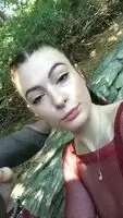 Sucking her boyfriend's dick on their hike