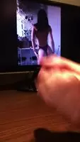 Ukrainian cock slut Jenny Mosienko dances in front me and gets huge cum load