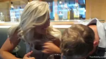Hot blonde Embry Prada gets fucked and creampied on the first date