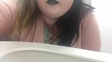One toilet licking another toilet clean