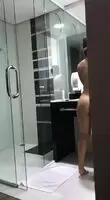 Miss cutie in the bathroom...