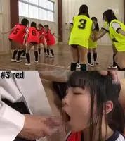 Whole basketball team gets cum dump in mouths or on faces in a time stop session