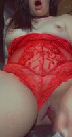 Red lace and glass💗