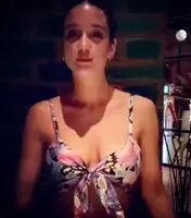 Maria Pedraza wearing thighs