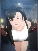 Tifa Lockhart - playing with those big boobs