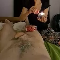 Our first time doing fire play and Rose took things terrifyingly far. My body hair was coated in wax from earlier candle play and it burned scarily well.