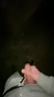 Jacking off outside in the woods