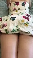 On her phone
