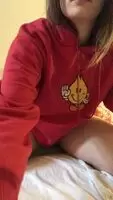 My hoodie might be ugly but I hope you like what’s underneath 💕