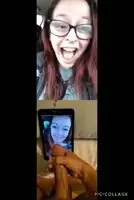 Angela amazed by all the BBC cum from her cumtribute