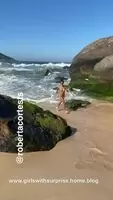 Fun at the beach. Roberta Cortes
