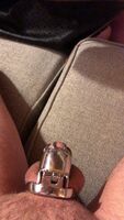After an entire year in chastity my Goddess rewarded me by jerking me off into a shotglass and feeding it to me