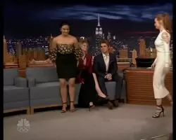 Madelaine Petsch is literally draggin a wagon back there...