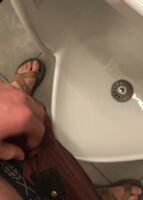unzipping my cock in a public bathroom