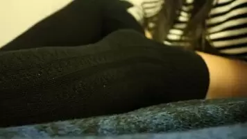 A quick sock strip and wiggly toes