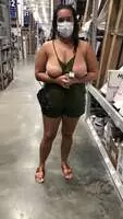 A little nipple rub in the hardware store