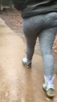 Taking my wife’s PAWG ass for a walk. Look at that thing bounce 😍