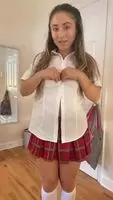 My uniform doesn't do justice for how petite I am <3