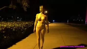 Nude in high heels
