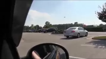Parking Lot Blowy in a PT Cruiser
