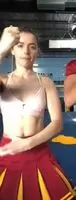 Kiernan Shipka jiggling during cheer practice