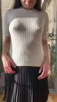 Me: Hmm, I think they can see my nipples through this knit. Also me: ...