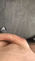 Rock hard and nearly grown out of my foreskin