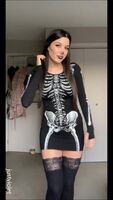 skeleton girl does anal play