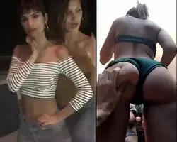 Emily Ratajkowski having her tits and ass groped by her friends