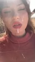 Dripping cum all over my clothes...