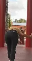That turn around to reveal how stacked she is gets me going