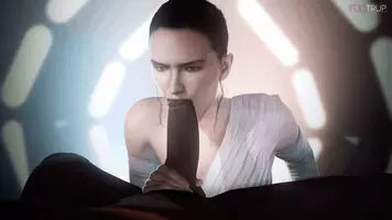 Rey enjoys sucking cock.