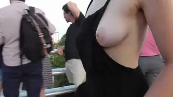 I walk with my breast out while everyone is looking the other way!
