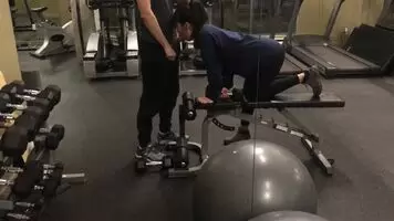 gym blowjob