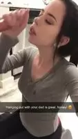 She doesn't like it when YOU cum on her face, but your dad?