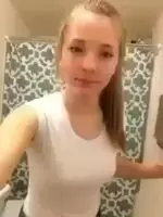 College girl awkwardly strips for boyfriend