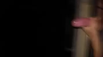 Friend makes my big cock cum over the balcony at our hotel. Cum drops 75ft