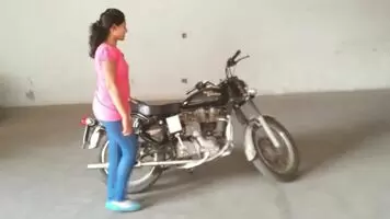 The hips on this biker chick.