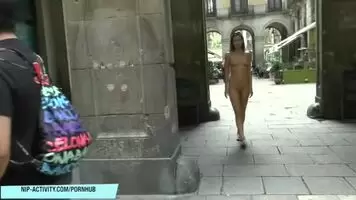 Jenny's Public Nudity In Barcelona