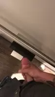 Public bathroom unloading from y thick cock