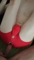 Boyfriend ripped my underwear and fucked me while I was in chastity