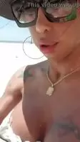 TS Squirting On The Beach