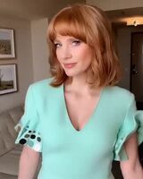 Jessica Chastain shaking her tits