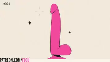 Trying out her new dildo